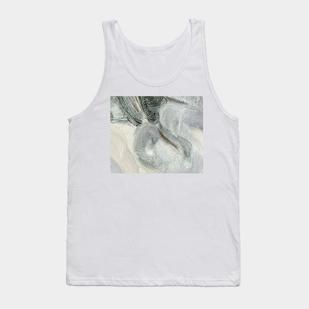 Abstract Oil Painting Antique White Tank Top by Go Abstract Art